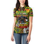 Custom NAIDOC Week 2024 Panthers Women Polo Shirt Mascot Rugby