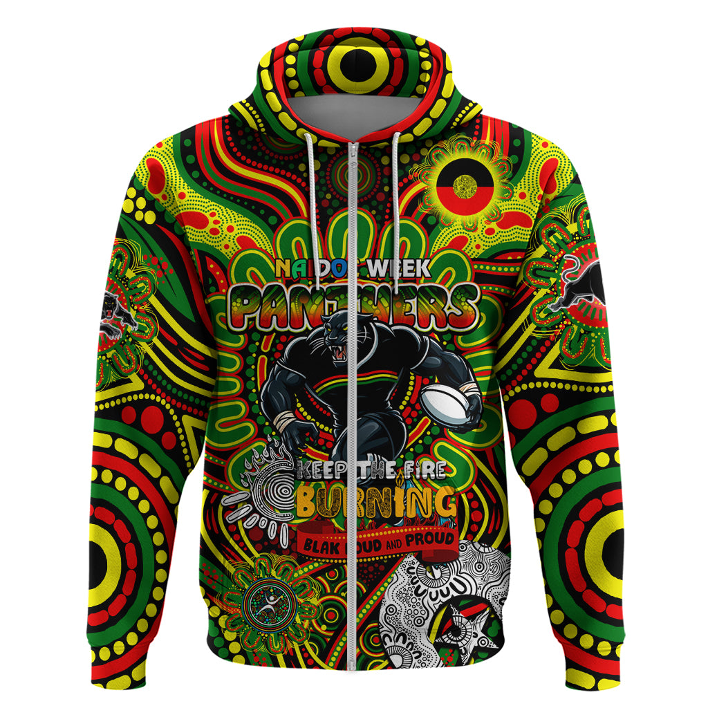 Custom NAIDOC Week 2024 Panthers Zip Hoodie Mascot Rugby