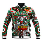 Custom NAIDOC Week 2024 Rabbitohs Baseball Jacket Mascot Rugby DT02