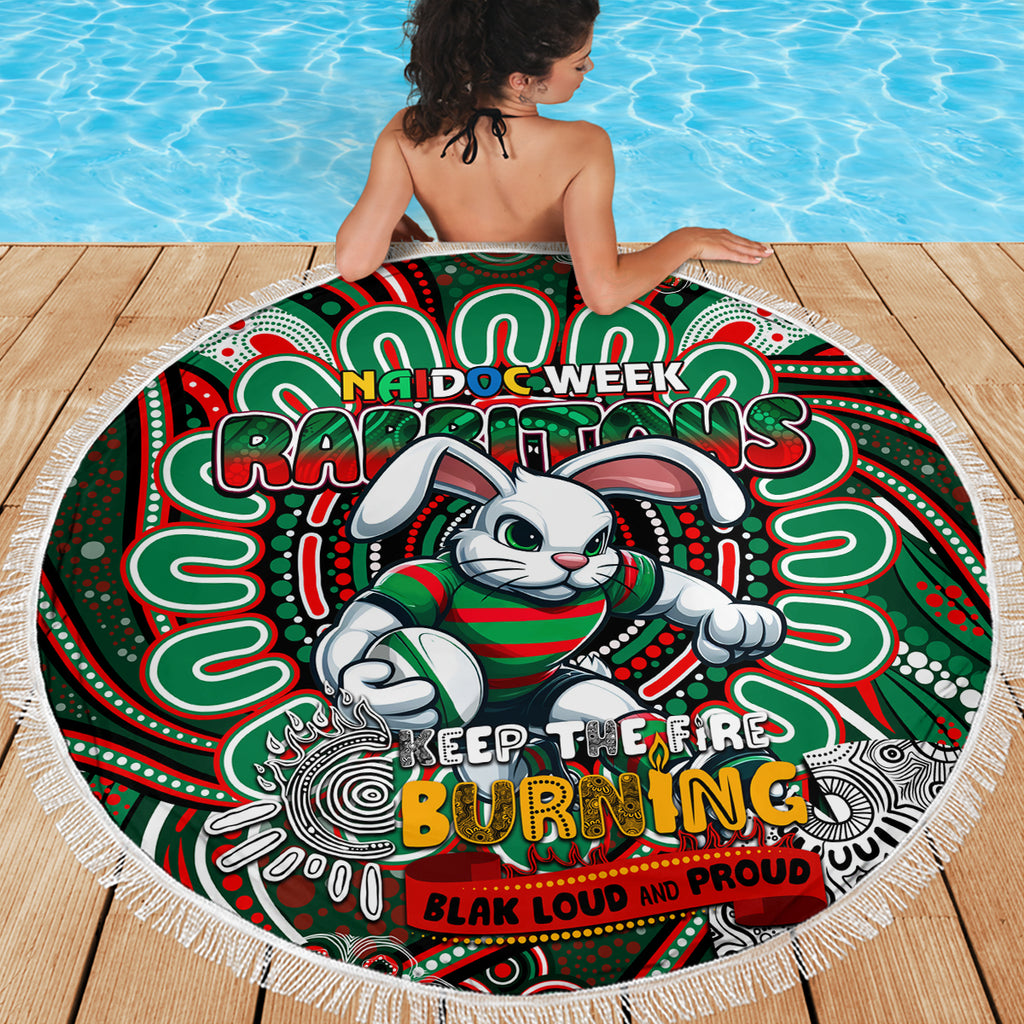 NAIDOC Week 2024 Rabbitohs Beach Blanket Mascot Rugby
