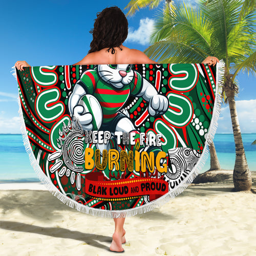 NAIDOC Week 2024 Rabbitohs Beach Blanket Mascot Rugby