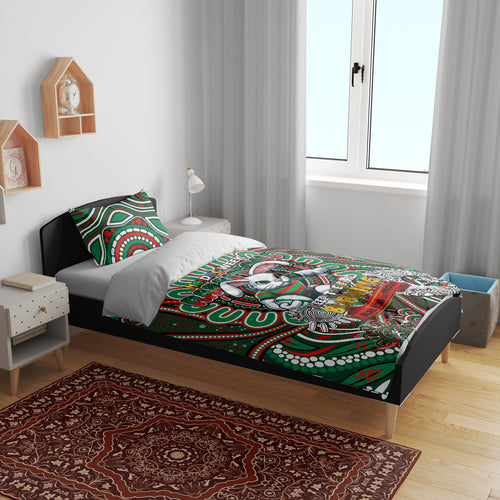 NAIDOC Week 2024 Rabbitohs Bedding Set Mascot Rugby