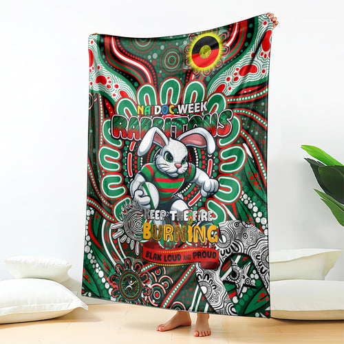 NAIDOC Week 2024 Rabbitohs Blanket Mascot Rugby