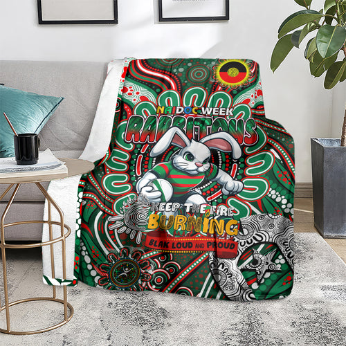 NAIDOC Week 2024 Rabbitohs Blanket Mascot Rugby