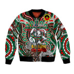Custom NAIDOC Week 2024 Rabbitohs Bomber Jacket Mascot Rugby DT02