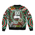 Custom NAIDOC Week 2024 Rabbitohs Bomber Jacket Mascot Rugby DT02