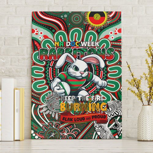 NAIDOC Week 2024 Rabbitohs Canvas Wall Art Mascot Rugby