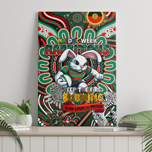 NAIDOC Week 2024 Rabbitohs Canvas Wall Art Mascot Rugby