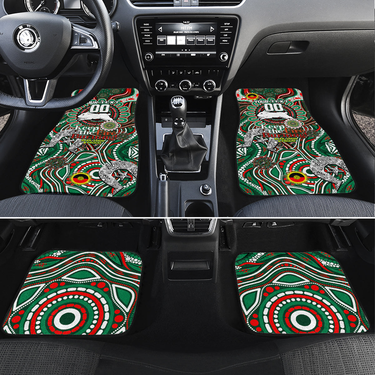 NAIDOC Week 2024 Rabbitohs Car Mats Mascot Rugby