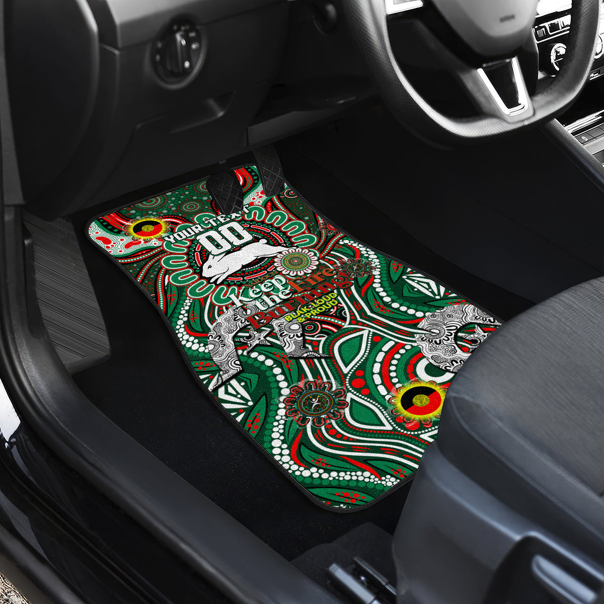 NAIDOC Week 2024 Rabbitohs Car Mats Mascot Rugby