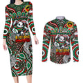 Custom NAIDOC Week 2024 Rabbitohs Couples Matching Long Sleeve Bodycon Dress and Long Sleeve Button Shirt Mascot Rugby DT02