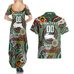 Custom NAIDOC Week 2024 Rabbitohs Couples Matching Summer Maxi Dress and Hawaiian Shirt Mascot Rugby DT02