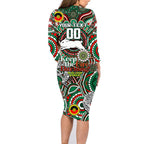 Custom NAIDOC Week 2024 Rabbitohs Family Matching Long Sleeve Bodycon Dress and Hawaiian Shirt Mascot Rugby DT02