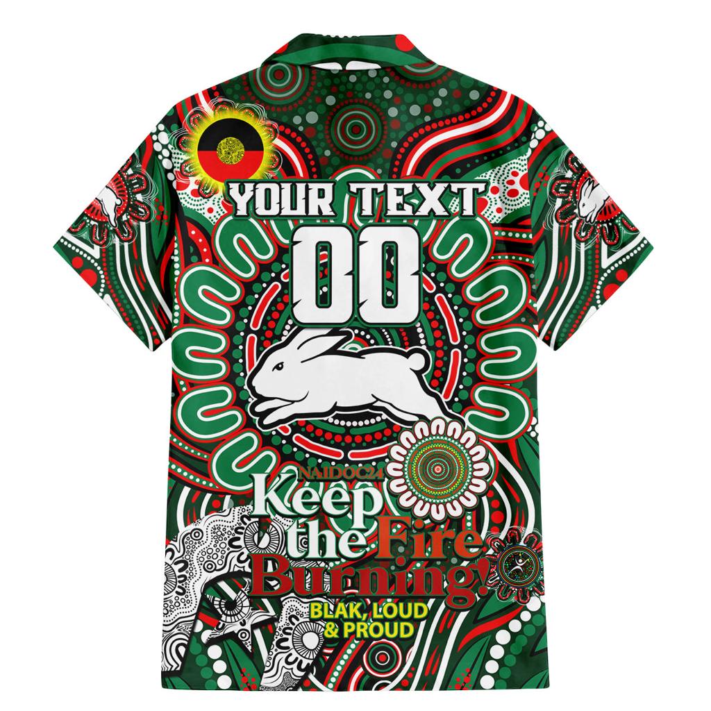 Custom NAIDOC Week 2024 Rabbitohs Family Matching Mermaid Dress and Hawaiian Shirt Mascot Rugby DT02