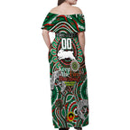 Custom NAIDOC Week 2024 Rabbitohs Family Matching Off Shoulder Maxi Dress and Hawaiian Shirt Mascot Rugby DT02