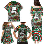 Custom NAIDOC Week 2024 Rabbitohs Family Matching Puletasi and Hawaiian Shirt Mascot Rugby DT02