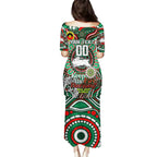 Custom NAIDOC Week 2024 Rabbitohs Family Matching Puletasi and Hawaiian Shirt Mascot Rugby DT02