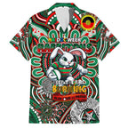 Custom NAIDOC Week 2024 Rabbitohs Family Matching Summer Maxi Dress and Hawaiian Shirt Mascot Rugby DT02