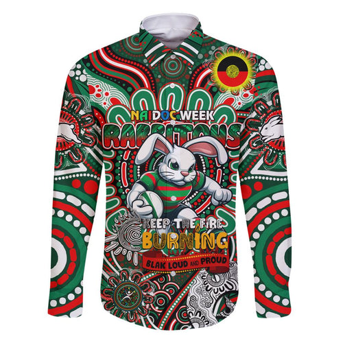 Custom NAIDOC Week 2024 Rabbitohs Family Matching Summer Maxi Dress and Hawaiian Shirt Mascot Rugby DT02