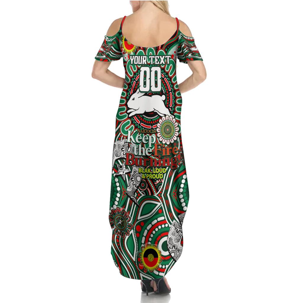 Custom NAIDOC Week 2024 Rabbitohs Family Matching Summer Maxi Dress and Hawaiian Shirt Mascot Rugby DT02