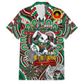 Custom NAIDOC Week 2024 Rabbitohs Family Matching Tank Maxi Dress and Hawaiian Shirt Mascot Rugby DT02