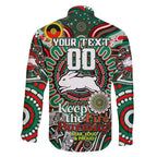 Custom NAIDOC Week 2024 Rabbitohs Family Matching Tank Maxi Dress and Hawaiian Shirt Mascot Rugby DT02