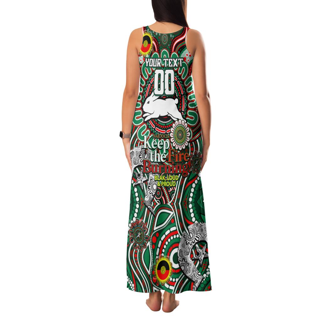 Custom NAIDOC Week 2024 Rabbitohs Family Matching Tank Maxi Dress and Hawaiian Shirt Mascot Rugby DT02