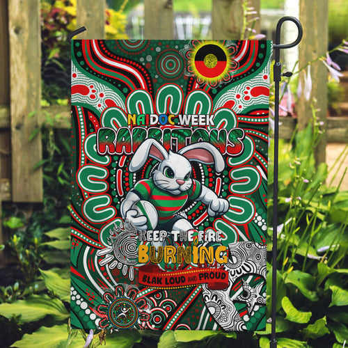 NAIDOC Week 2024 Rabbitohs Garden Flag Mascot Rugby
