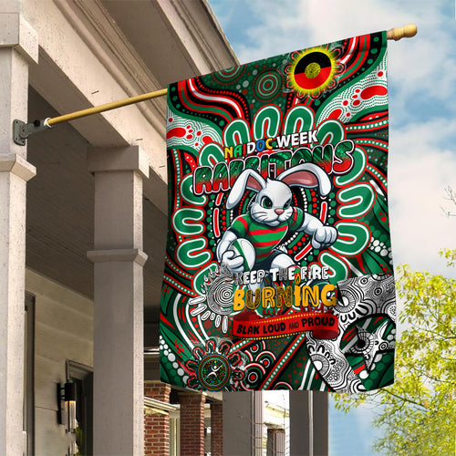 NAIDOC Week 2024 Rabbitohs Garden Flag Mascot Rugby