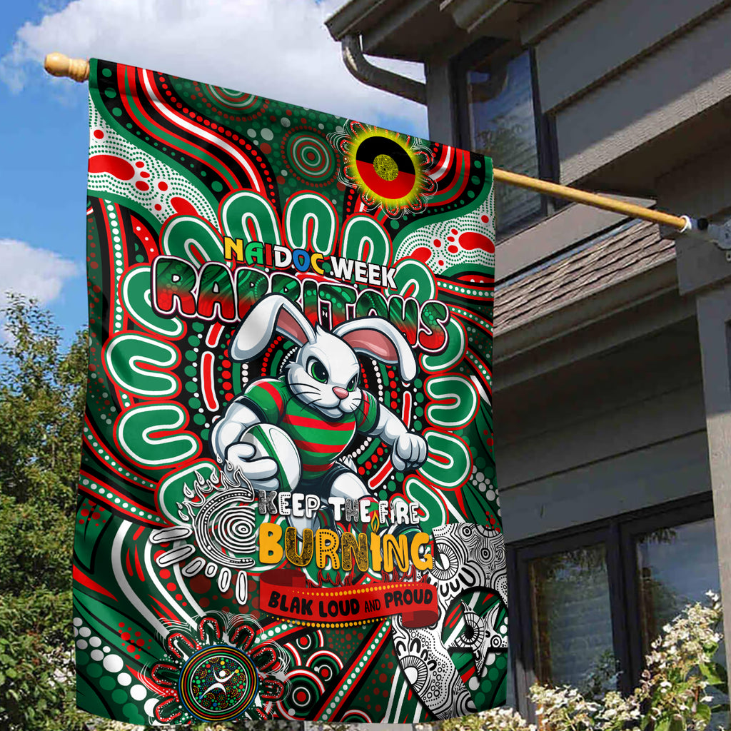 NAIDOC Week 2024 Rabbitohs Garden Flag Mascot Rugby