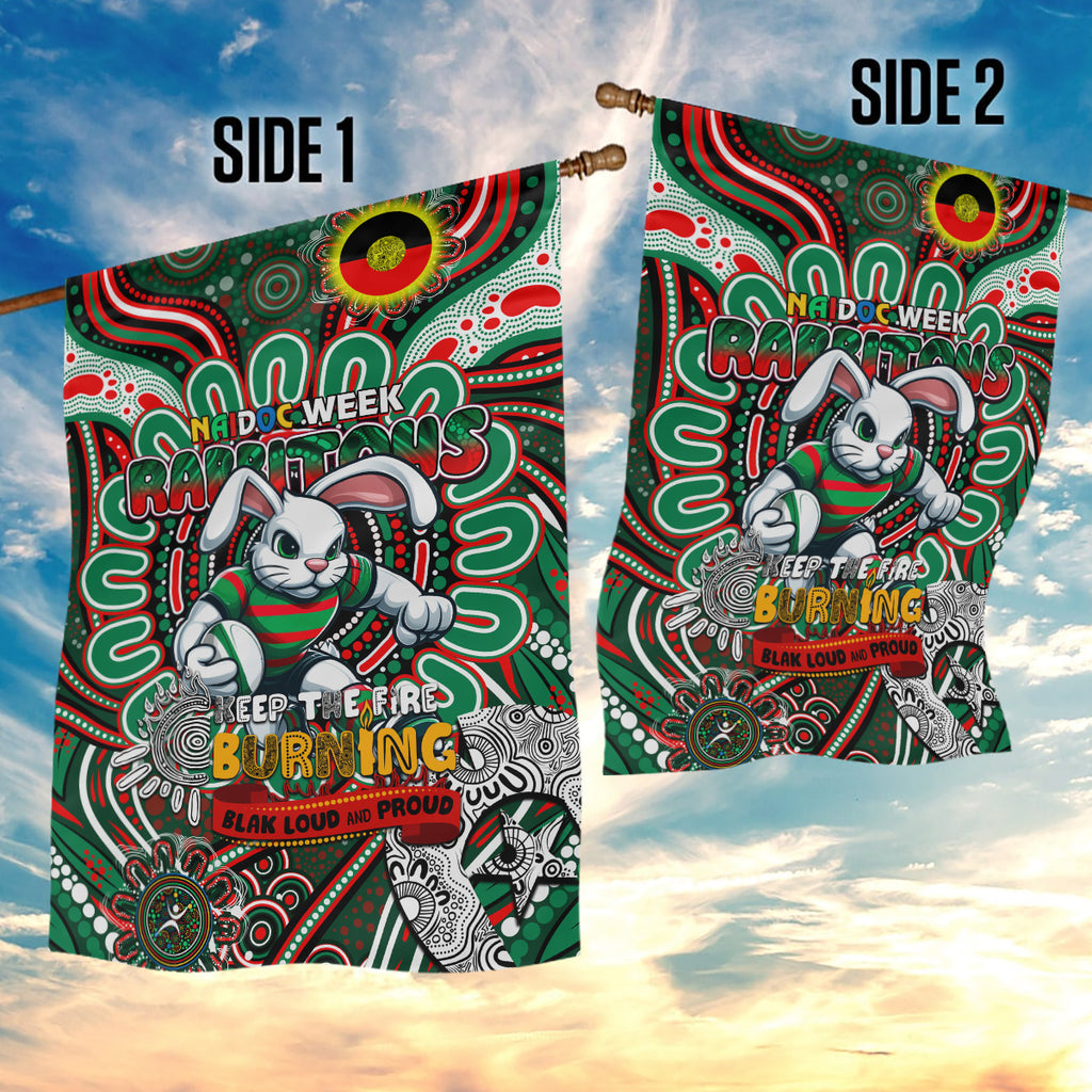 NAIDOC Week 2024 Rabbitohs Garden Flag Mascot Rugby