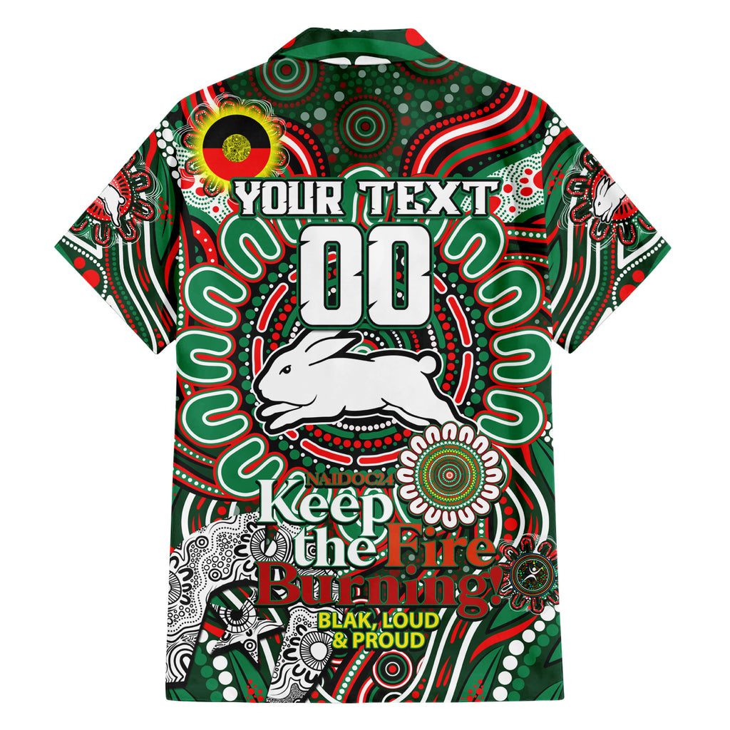 Custom NAIDOC Week 2024 Rabbitohs Hawaiian Shirt Mascot Rugby DT02