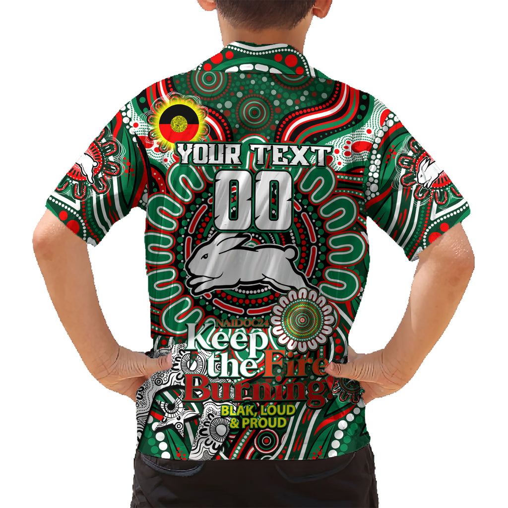 Custom NAIDOC Week 2024 Rabbitohs Hawaiian Shirt Mascot Rugby DT02