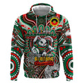 Custom NAIDOC Week 2024 Rabbitohs Hoodie Mascot Rugby DT02