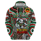 Custom NAIDOC Week 2024 Rabbitohs Hoodie Mascot Rugby DT02