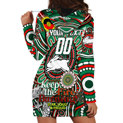 Custom NAIDOC Week 2024 Rabbitohs Hoodie Dress Mascot Rugby DT02