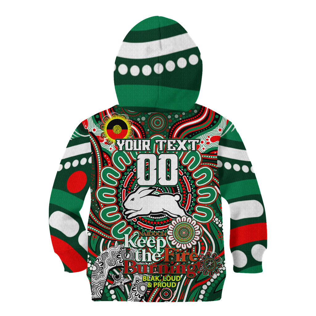 Custom NAIDOC Week 2024 Rabbitohs Kid Hoodie Mascot Rugby DT02
