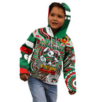 Custom NAIDOC Week 2024 Rabbitohs Kid Hoodie Mascot Rugby DT02