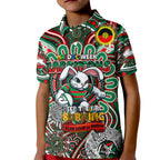Custom NAIDOC Week 2024 Rabbitohs Kid Polo Shirt Mascot Rugby DT02