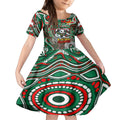 Custom NAIDOC Week 2024 Rabbitohs Kid Short Sleeve Dress Mascot Rugby DT02