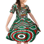 Custom NAIDOC Week 2024 Rabbitohs Kid Short Sleeve Dress Mascot Rugby DT02