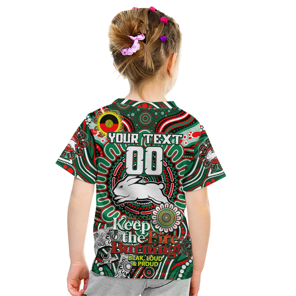 Custom NAIDOC Week 2024 Rabbitohs Kid T Shirt Mascot Rugby DT02
