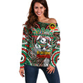 Custom NAIDOC Week 2024 Rabbitohs Off Shoulder Sweater Mascot Rugby DT02