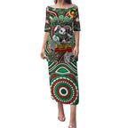 Custom NAIDOC Week 2024 Rabbitohs Puletasi Mascot Rugby DT02