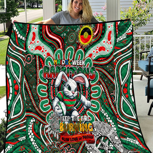 NAIDOC Week 2024 Rabbitohs Quilt Mascot Rugby