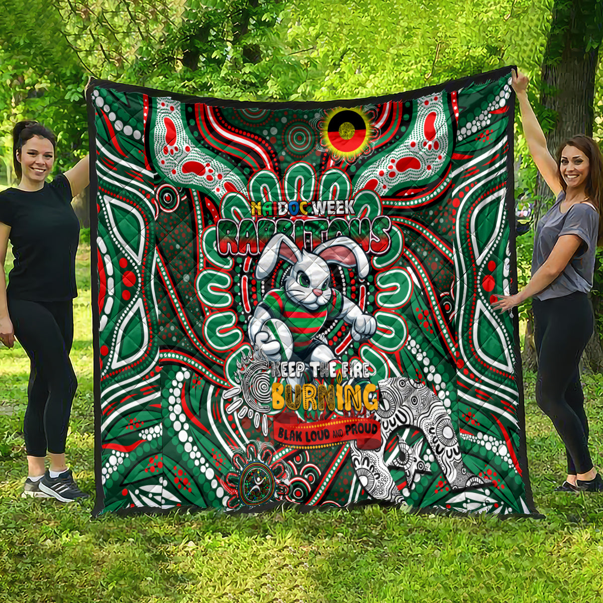NAIDOC Week 2024 Rabbitohs Quilt Mascot Rugby