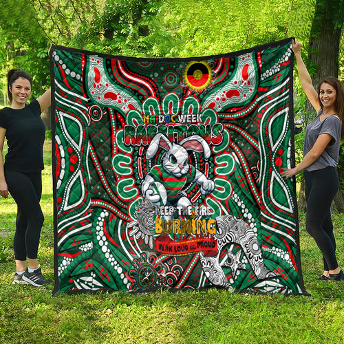 NAIDOC Week 2024 Rabbitohs Quilt Mascot Rugby