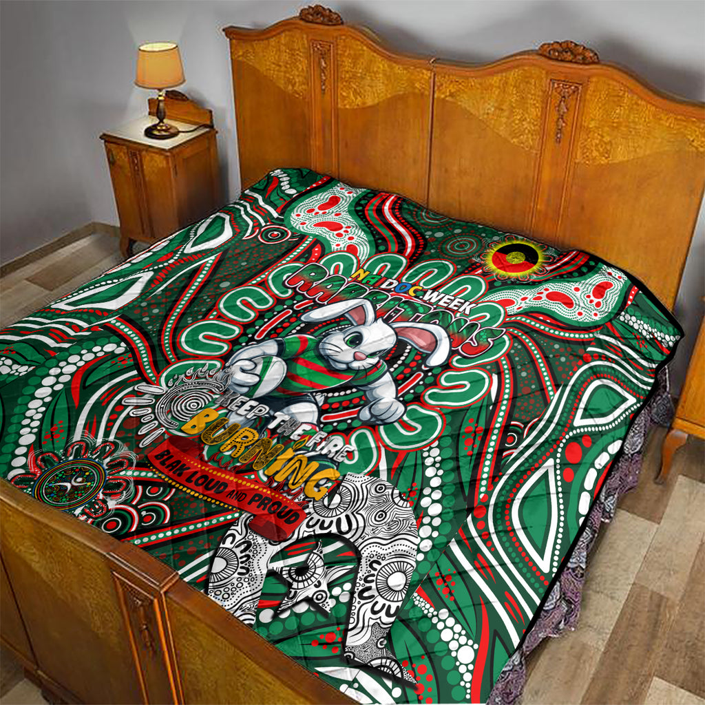 NAIDOC Week 2024 Rabbitohs Quilt Mascot Rugby
