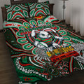 NAIDOC Week 2024 Rabbitohs Quilt Bed Set Mascot Rugby