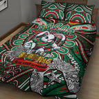 NAIDOC Week 2024 Rabbitohs Quilt Bed Set Mascot Rugby